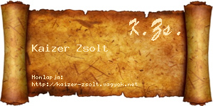 Kaizer Zsolt névjegykártya