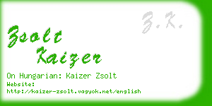 zsolt kaizer business card